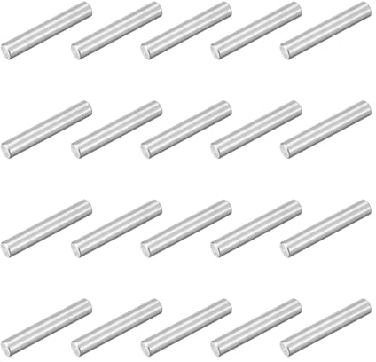 QUARKZMAN 40 Stück M3 x 16mm 304 Edelstahl Zylinderstift, Zylinderstifte für Türen Fenster Holzprodukte Doppelbetten Regale Schranktrennwände Schaftbefestigungen Industrie, Silber