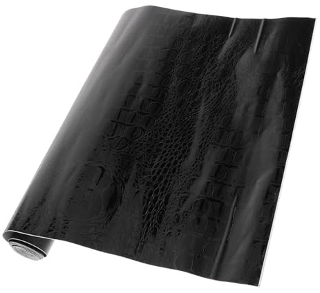 MAGICLULU Film Vinyle Similicuir Noir pour Tableau De Bord Pellicule Autocollante pour Voiture