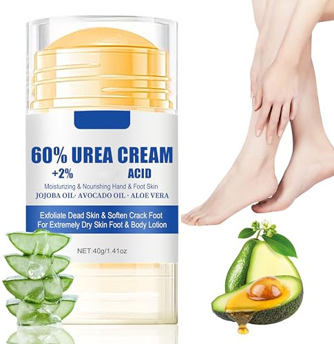 60% Urea Cream – 40 g per la cura dei piedi per crema piedi molto secchi, idratante e anti-crepa, idratante e ammorbidisce i piedi, crema per piedi screpolati, talloni, gomiti