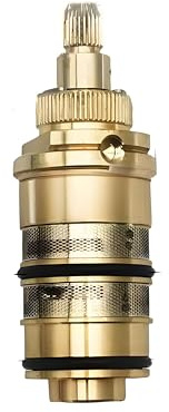 Thermostatic Brass Shower Cartridge, Temperature Control Brass Replacement Thermostatic Cartridge Shower Mixer Tap Shower Valve Handle Spare Repair Kit (H-6)