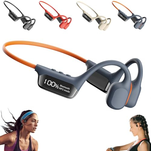 casque à conduction osseuse expert v2,casque osseux bluetooth sans fil，ecouteur conduction osseuse bluetooth，Écouteurs ouverts sans fil pour courir et faire du vélo, exercice, fitness, charge -Blue