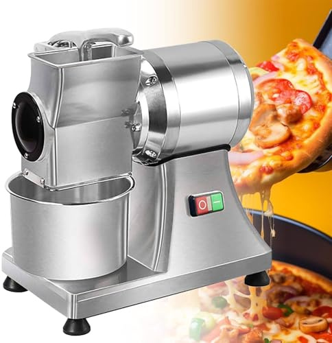 Commercial Electric Cheese Grater, Heavy Duty Stainless Steel Shredder for Large Volume Cheese Processing