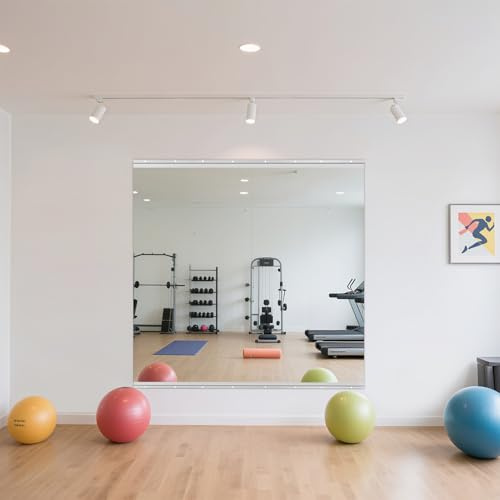 CUCZUUS 2 Stück,122x61cm Spiegel für Zuhause,Fitnessstudio,groß | gehärtetes Glas,Wandmontage,Ganzkörperspiegel für Garage,Tanzstudio,Dekoration,Yoga,Schlafzimmer,Badezimmer