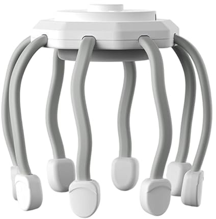 Dispositivo Massaggio Testa Elettrico – 3 Modalità, Rotazione 360°, Senza Fili e Ricaricabile | Massaggiatore Portatile per Testa, Collo & Relax | Riduzione Stress e Benessere a Casa, Ufficio & Viaggi