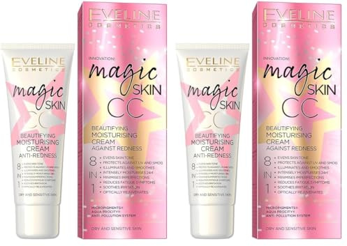 Eveline Cosmetics Magic Skin Cc Crème Visage Hydratante 8 En 1 50Ml 50 ml (Paquete de 2)