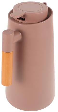 FELTECHELECTR Jarra Térmica de 1l con Aislamiento al Vacío, Botella para Café y Bebidas Calientes, Interior de Vidrio Resistente, Tapa Segura y Asa Ergonómica, Adecuado para Oficina y Uso
