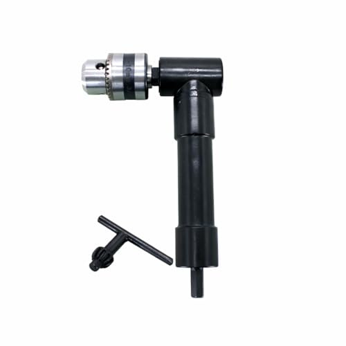 STEELMIGHT 90° Right Angle Drill Chuck Adapter for 1–10mm Drill Bits, 8mm Hex Shank for Tight Corner Workspace