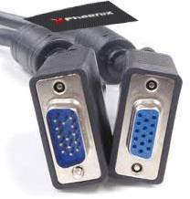 Phoenix Technologies Câble VGA VGA (D-Sub) 10 m Noir – Câbles VGA (10 m, VGA (D-Sub), VGA (D-Sub), Noir, 1680 x 1050 pixels, connecteur mâle/femelle)