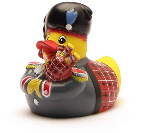 DUCKSHOP I Canard de Bain Scottish Piper I Canard en Plastique Joueur de Cornemuse I Canard en Plastique Écosse I L : 11 cm I Cadeau pour Les Joueurs de Cornemuse I Cadeau Collector