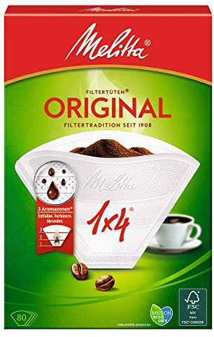 Melitta Filter Bags 1x4 3 Aroma Zones White (Pack of 80)
