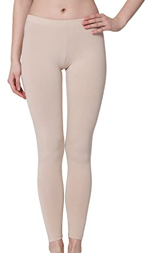 Celodoro Damen Leggings, stretchige Jersey Hose aus Baumwolle