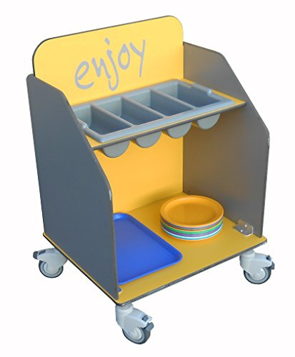 Senior Cutlery and Tray Canteen Dining Trolley For Secondary Schools