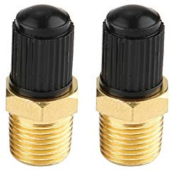 Aramox Messing Luftkompressorventil, 2 Stück, 1/8 Zoll NPT MPT Tank Füllventil für Druckluftkompressor