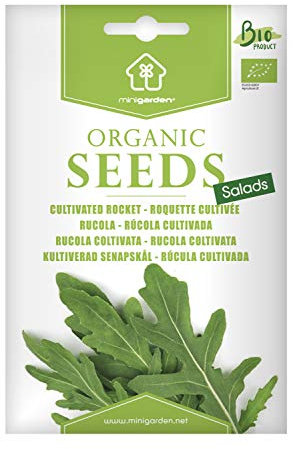 Zertifizierte Bio-Rucola-Samen von Minigarden – 100% natürlich, GVO-frei, bereit zur Aussaat – 2000-2750 Samen, reproduzierbar