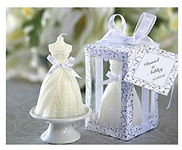 Lot de 30 bougies en robe de mariée - Cadeaux originaux pour invités de mariage, cadeaux de communion et souvenirs pour anniversaire d'enfant