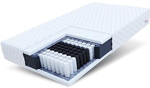 FDM Treviso 4KIDS Matelas pour Enfant 80x160 cm Épaisseur 14 cm Matelas à Ressorts Ensachés avec Mousse Fermeté H3 Deux Faces Housse Lavable Oeko-TEX Hypoallergénique