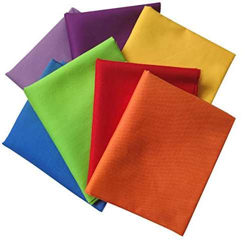 YXJDWEI 7 Stück Baumwollstoff 46x56cm Patchwork Stoffe 100% Baumwolle DIY Gewebe Quadrate Stoffpaket zum Nähen Mehrfarbig für Handarbeiten Regenbogen