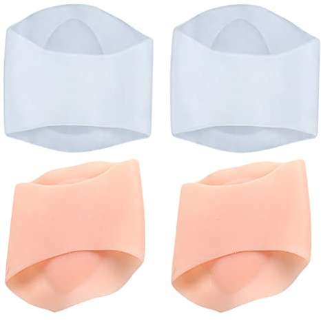 EXCEART 2 Paare Fußgewölbe Bandage Gel Silikon Senkfuß Einlage Orthopädische Einlegesohlen Mittelfußbandage Mittelfuss Fußbandage Arch Support Sleeves für Sport Plattfuß Plantar Fasziitis