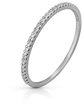 Orolino Damen Ring 585/- Gold Glänzend Brillant weiß 0,02ct. 067370110-1