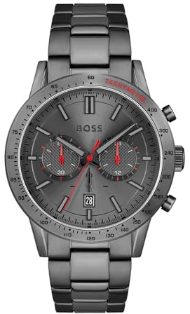 BOSS Chronograph Quartz Watch for Men Allure Collection with Grey Stainless Steel Bracelet - 1513924