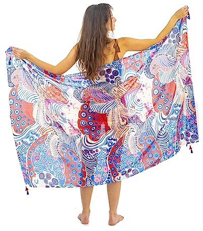 Pareo Strandtuch Mit Quasten Baumwolle Groß Strand Sarong Damen Wickeltuch Wickelrock Strandrock Tapisserie Wickeltuch Bikini Cover Up Tragen Über Badeanzügen