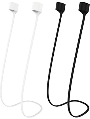 YSTrillion Airpods Casque Sangle,2 Pièces Magnétiques Cordon pour Sport Earbuds,Sangles Magnétiques Anti-Perte pour AirPods Pro 3/2/1 (Noir/Bleu)