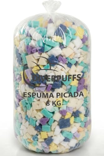 Relleno Puff Espuma Picada para Pera, Pelota, Gigante, XXL, XL, Infantil - 8 KGS