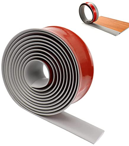 2 Stücke PVC Selbstklebend Abdeckleiste, Übergangprofil selbstklebend, Bodenübergangsstreifen, Laminat Türleiste Bodenleist, Laminat Übergangsschiene Leiste, für Fliesen Laminat und Parkett
