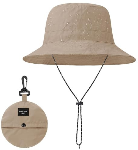 Durio Regenhut Unisex Wasserdicht Bucket Hat Sommerhut Herren Anglerhut Neutraler Sonnenhut Outdoor Hut Verstellbarer Fischerhut für Damen und Herren