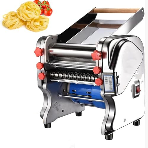 lwjunmm Maquina para Pasta, Maquina para Pasta Acero Inoxidable, Maquina para Pasta Fresca, multifunción amasar y Cortar, facil de Limpiar,180