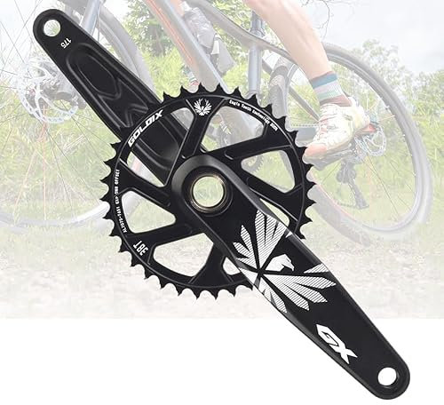 HZXQCVB 170/175mm Mountainbike-Kurbelarm-Satz Hohle Integrierte Kurbeln Aluminium-Legierung Kurbelsatz Mit 30/32/34/36/38T GXP Kettenblatt Für 9/10/11/12 Gänge(175mm Without BB,38T)
