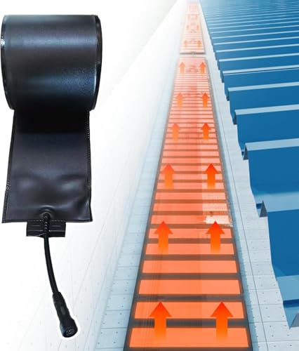 ZXSYYDS Elektrische Schneeschmelzmatten für den Außenbereich, Heizmatten für Dächer und Kehlen, unterstützt die Lagerung von Eisklumpen, für Verschiedene Dachrinnen/Gebogene Abflussrohre,610cm/20ft