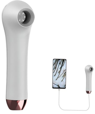 Wireless Dermatoscope Scalp Facial Skin Analyzer Machine Waterproof 1000X Skin Magnifier Scalp Diagnostic Machine WiFi Microscope Skin Test for Men Women