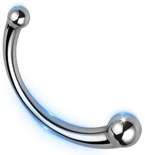 2-IN-1 Double Gode en Métal Plug Anal Femme Lesbiens - 19.5CM Anal Gode Double Pénétration Couple,Plugs Anals Plug Femme Débutante,Plug Anale Homme,Godemichets Anals Godes Ceintures