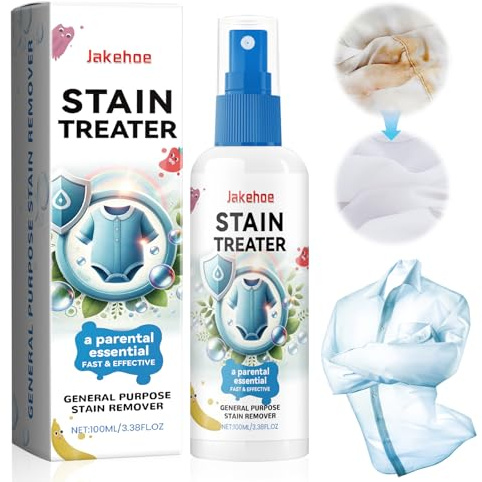 Fleckenentferner Kleidung, Stain Treater Spray, Tragbar Stain Remover Spray, Fleckenspray für Babykleidung, Vegan, zu Empfindlicher Haut, Hartnäckige Flecken Schnell