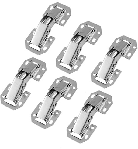 SHINEOFI 6 Piezas Bisagras De Puerta Metálicas De Acero Para Armarios Bisagras Ajustables Para Puertas De Alacenas Accesorios Para Muebles