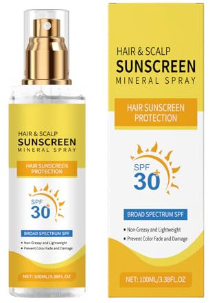 Spray Solare SPF 30 Per Cuoio Capelluto E Capelli,Protezione Solare Per Capelli,Spray Protettivo Per Capellis E Cuoio Capelluto, Protezione UV,Protegge Cuoios Capellutos E Capelli Dal Sole,Non Unge