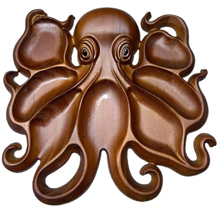 Sharplace Plateau de charcuterie en Bois pour Animaux, Plateau de collations et de légumes, de fromages Polyvalent, de Service divisé pour Bonbons, collations, 27 Cm X 26 Cm X 3.3