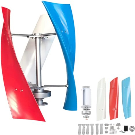 Kit de generador de turbina eólica de Eje Vertical de 3000 W, aerogenerador de 12 V/24 V con Controlador MPPT y tecnología Maglev, solución eficiente de energía eólica para el hogar, Sistema
