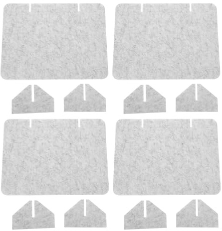 STOBAZA Lot de 4 Panneaux de Séparation Autoportants en Feutre Acoustique Gris Clair 30X40 CM Écran de Confidentialité pour Espace de Travail Séparateurs de Bureau pour Salle de Classe