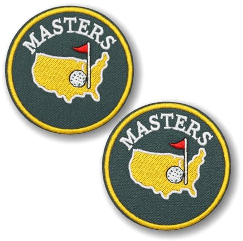 2 Stück Masters Militärisch Taktisch Patch Stickerei Hook Loop Patch für Hüte Rucksäcke Taschen Kleidung Weste Jacke Jacken Jeans Biker Uniform,Golf Lustig Hook Loop Patches