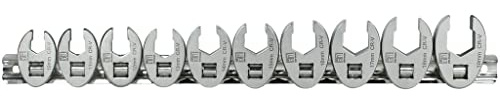 SW-Stahl 01480L Offener Ringschlüsselsatz, 10-19 mm, 10-tlg. 3/8 Zoll | Chrom-Vanadium Maulschlüssel-Set für Bremsleitung, Hahnenfußschlüssel & Leitungsschlüssel-Set für Kfz-Werkstatt