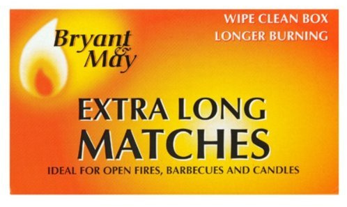 Bryant & May Extra Long Unflavored Wood Matches 12 Box