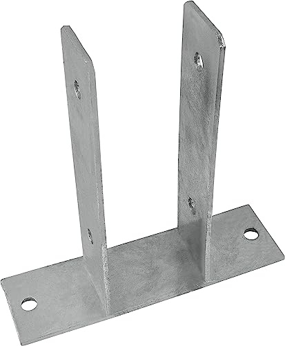 Connex Pfostenträger - U-Form - 71 x 60 x 200 x 200 x 4mm - Zum Aufschrauben - Für Schrauben mit Ø 11 mm - Feuerverzinkt / Pfosten-Halterung / Pfostenhülse / HV4259