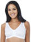 Eden House Ladies Front Fastening Bra Non Wired Magic Cotton Bra White 14