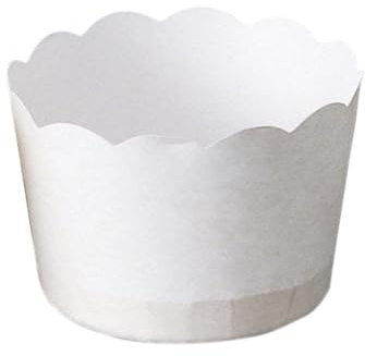 100 Pirottini Mini per Muffin e Cupcake, Taglia S (Bianco) – PFAS-Free, Stampi in Carta Monouso, 200°C, Microonde OK, Made in Japan, Pastreet by TEMMASHIKI, 100 pezzi (M508-100)