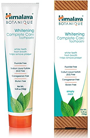 Botanique Whitening simply Mint |Prevents germs and improves Oral & Dental health |Strenghtens teeth| All Natural, Fluoride & SLS free | 100% Vegetarian and Vegan Friendly- 150g