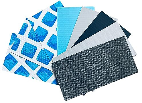 acquaverde Kit di Riparazione 7 Toppe PVC per Piscine Fuoriterra Intex Frame e Easy