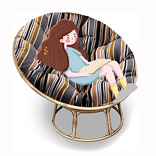 SRHWBF Papasan-Kissen Papasansessel Kissen Papasan-Sitzkissen Stuhlkissen Für Innen Balkon Draus Schaukelstuhlkissen (NUR Kissen) (F6 Ø150cm/59 in)