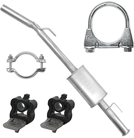 Ferroz Mitteltopf Auspuff Mittelschalldämpfer für 1.4i 1.6i Renault Clio 2 II B Thalia Symbol 1 I